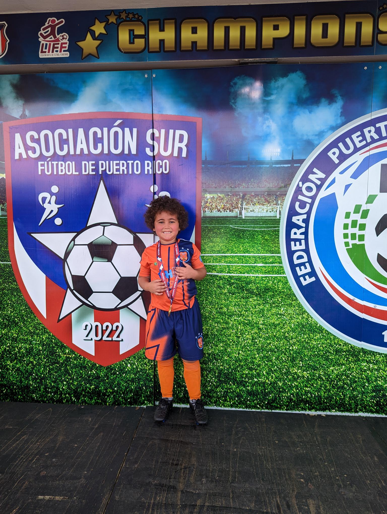 Siblings Esmeralda (8) and Damian (6) from Santa Isabel, Puerto Rico received grants from Our Military Kids to play in their local soccer league. Their father is currently serving in the National Guard.