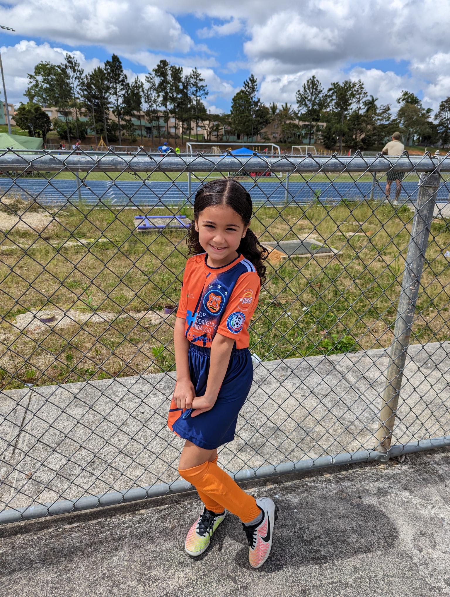 Siblings Esmeralda (8) and Damian (6) from Santa Isabel, Puerto Rico received grants from Our Military Kids to play in their local soccer league. Their father is currently serving in the National Guard.