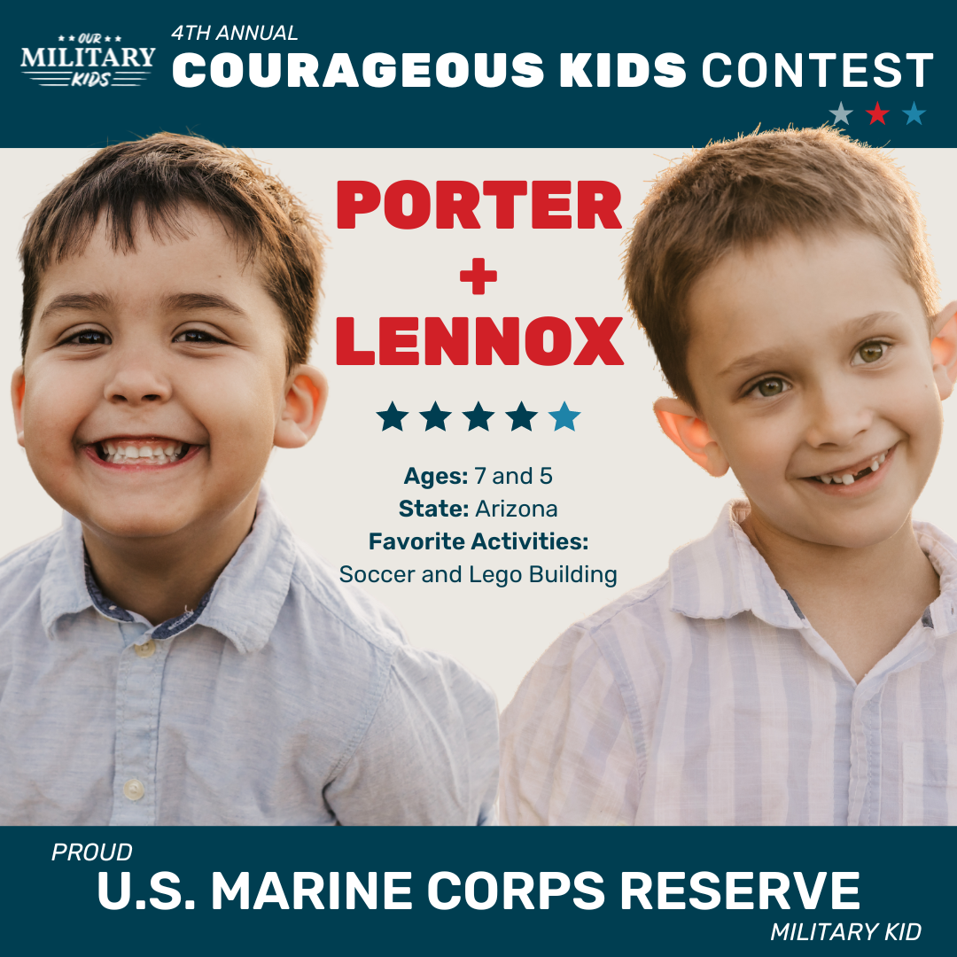 Porter & Lennox, Courageous Kids Contest U.S. Marine Corps Reserve Winners