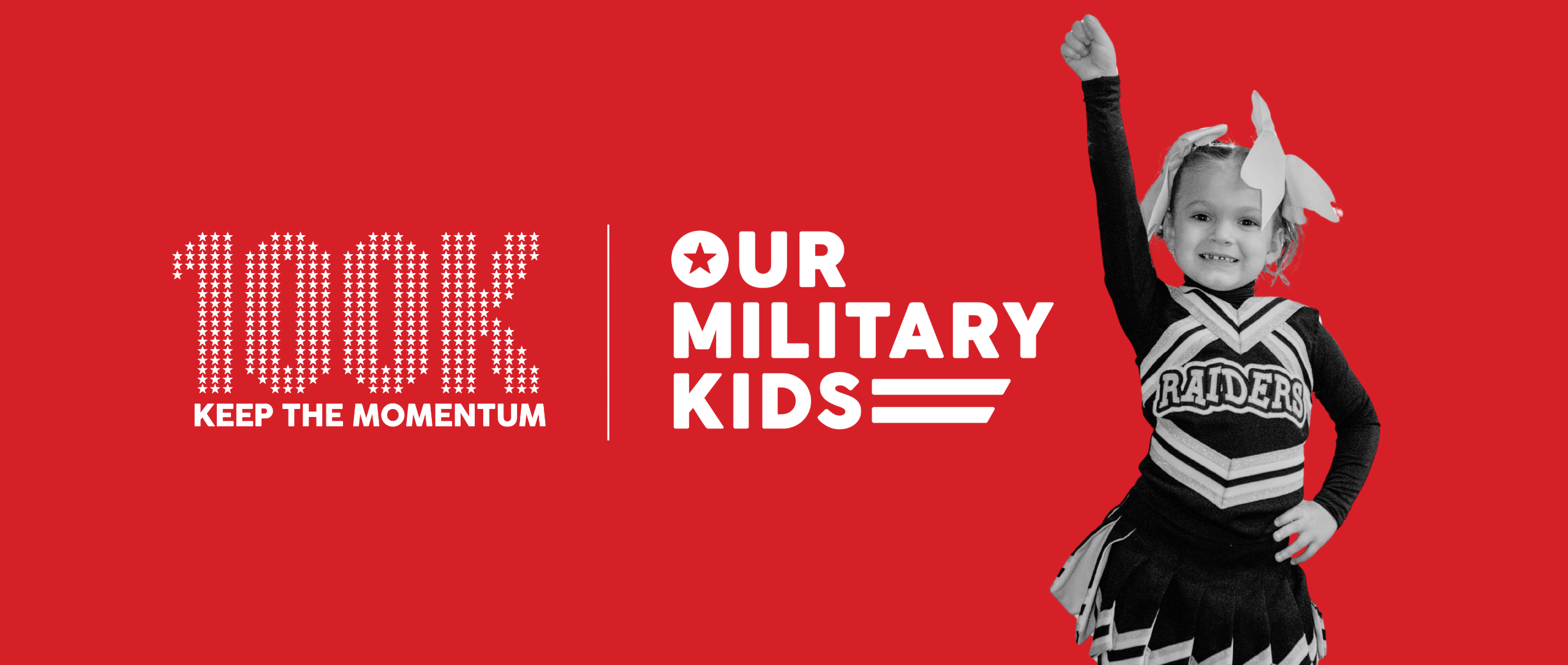 100K OMK Red Cheer Banner