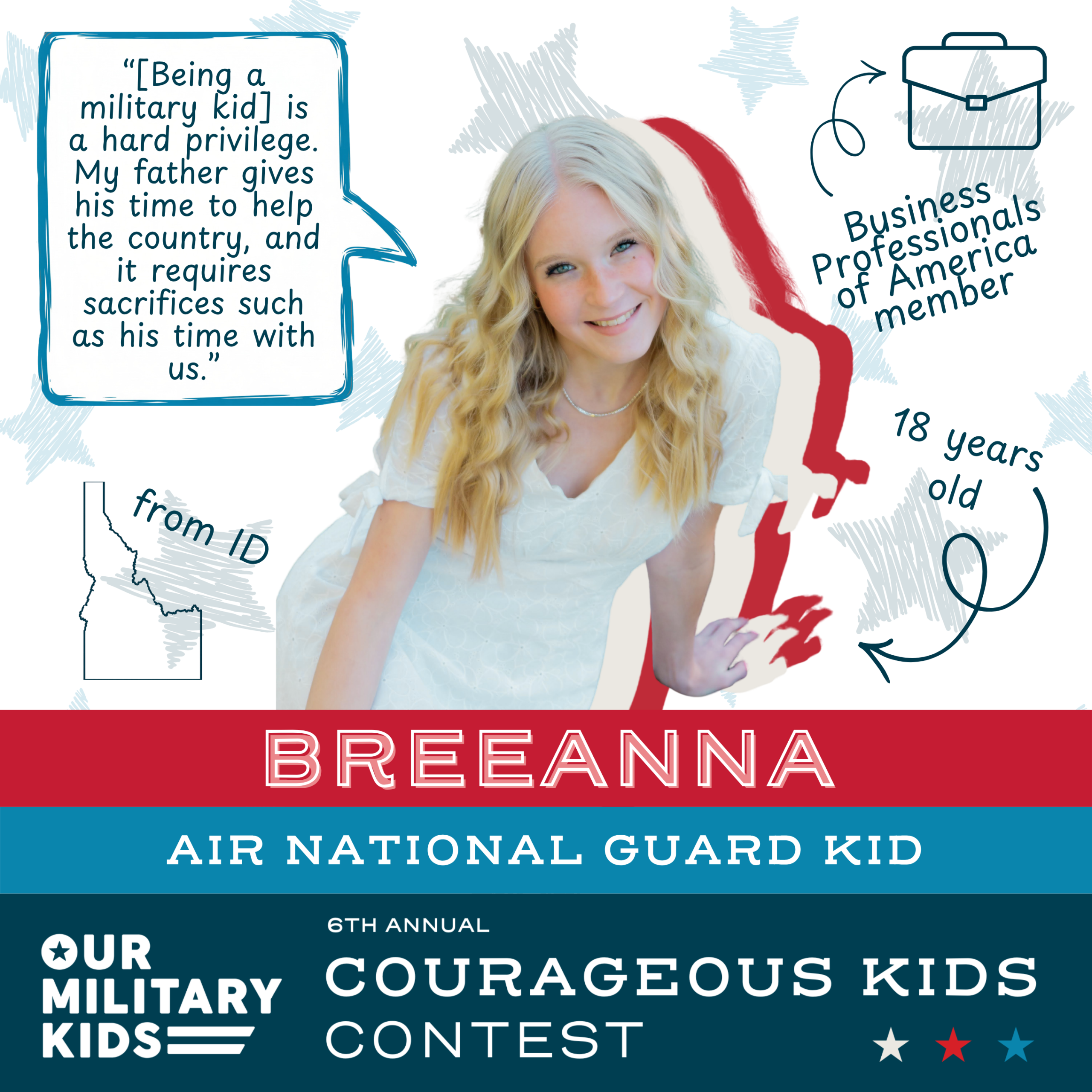 2026 CKC Winner FB Cartoon Baseball Card - BreeAnna ANG 2