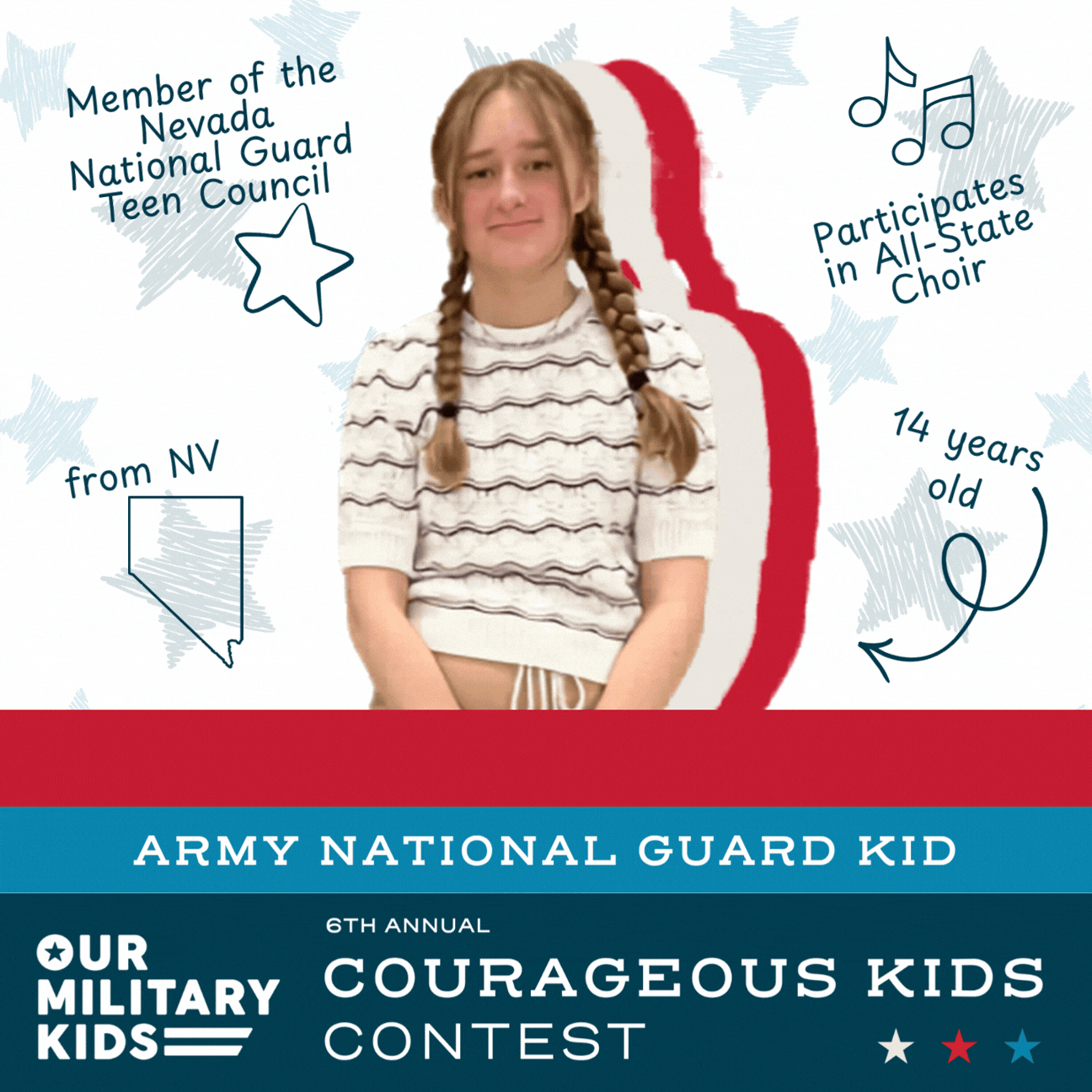 2026 CKC Winner FB Cartoon Baseball Card - Hannah ARNG 2