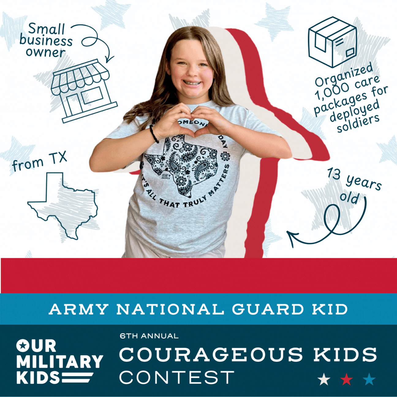 2026 CKC Winner FB Cartoon Baseball Card - Paisley-Kate ARNG